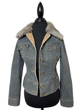 COMME CA ISM Denim/Fur Jacket
